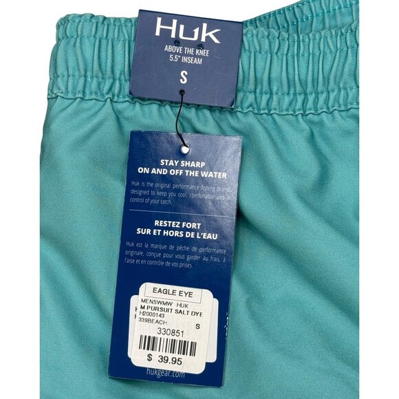 Huk Mens SIze S Performance Fishing / Swim Shorts Salt Dye Design Mesh Lined NWT - Picture 3 of 9